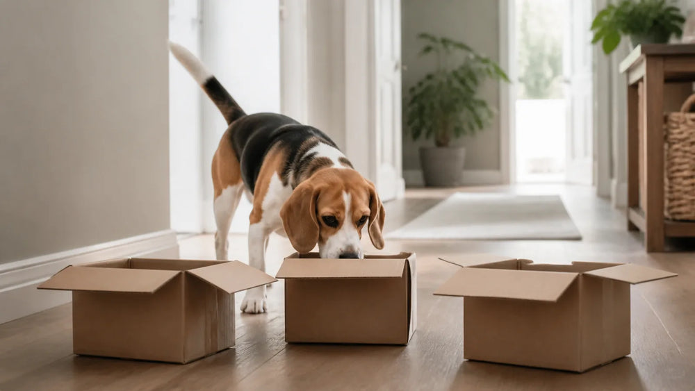 Beginner Nose Work at Home: A Simple Three-Box Game